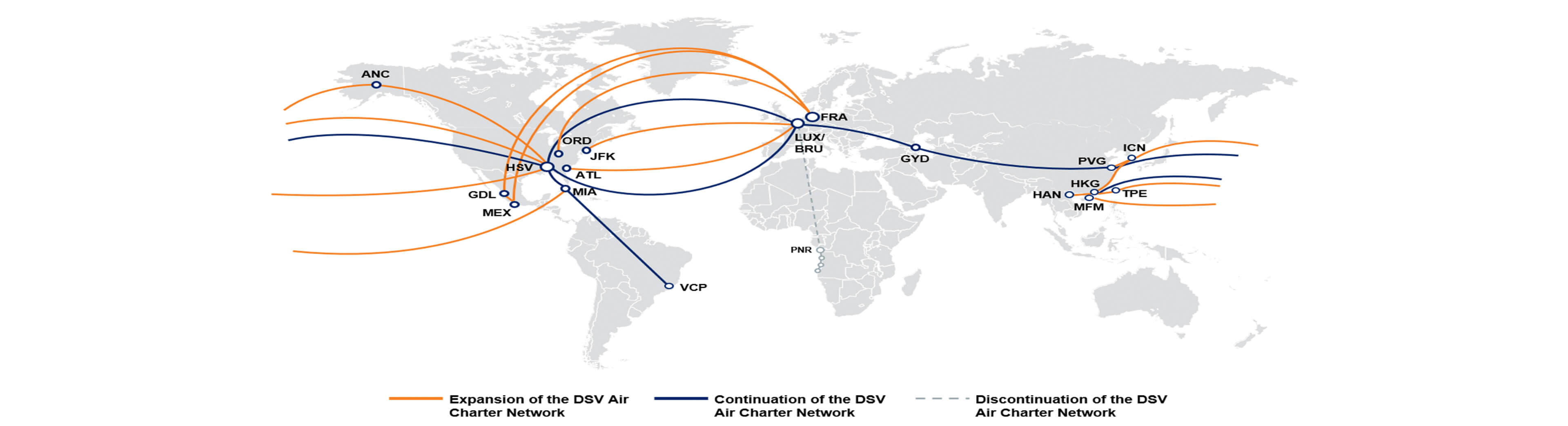 DSV udvider air charter-netværk